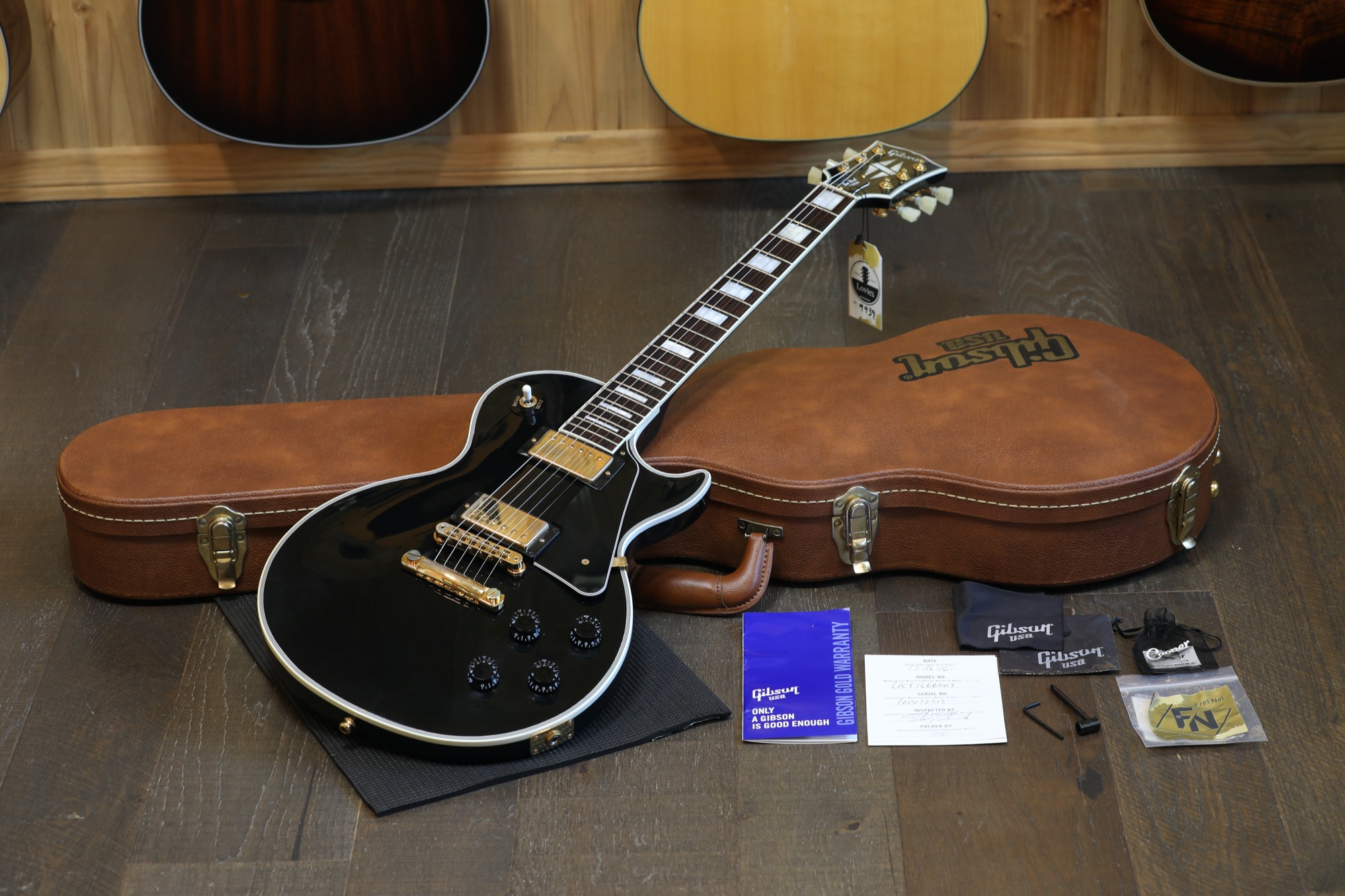 2016 Gibson Les Paul Custom Lite Electric Guitar Black Ebony + OHSC